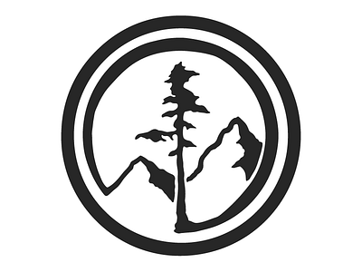 Personal Logo d logo mountains nature pine stamp tree