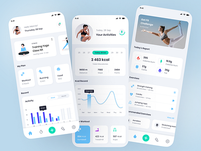 Fitness Activity Tracking App activity activity tracker exercise fitness activity fitness plan fitness tracker fitness tracking fitness ui health minimal minimal ui mobile app mobile fitness app nutrition tracker popular tranding ui ui workout app yoga