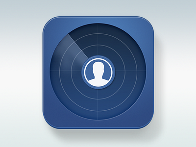 Facebook Radar Icon blue facebook friends icon nearby radar search ui