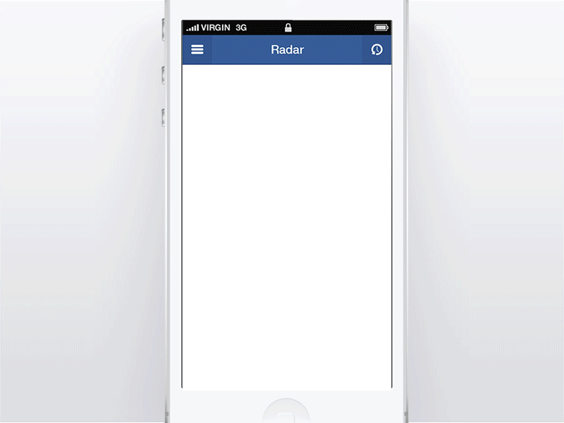 Radar Animation animation blue facebook people radar search ui