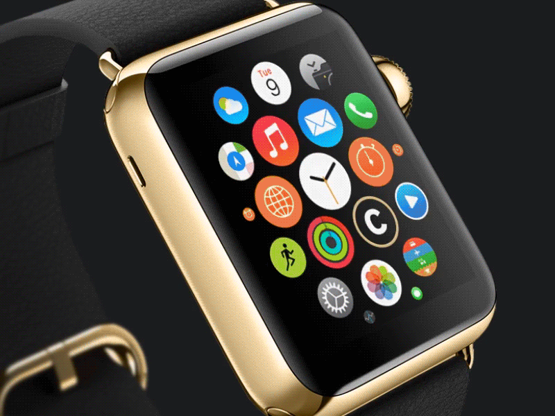 Watch Notifications ae after effects apple watch black gif gold location notification photos ui watch