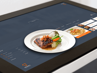 Gourmet Experience design flat food gourmet menu microsoft surface tablet touch screen