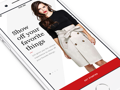 Show Off Your Favorites introduction ios products red shopping walkthrough