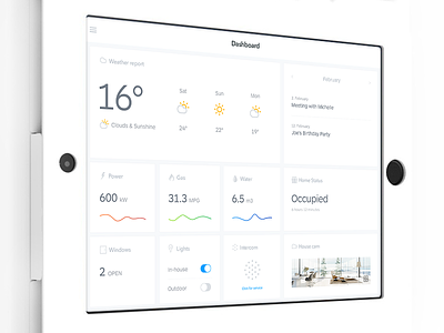 Home Control Dashboard app control dashboard home ipad monitor weather