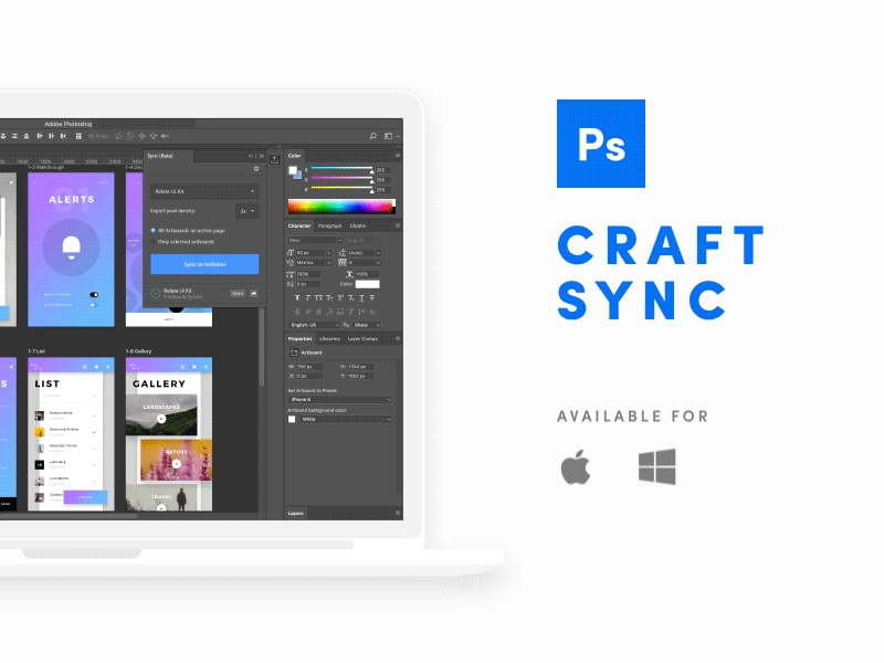 Introducing Craft Sync, now for Photoshop craft invision photoshop productivity prototype sketch sync tool