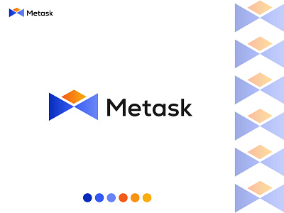 M letter logo design - Metask