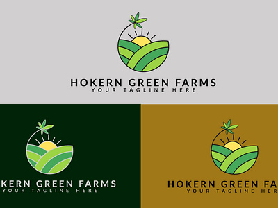 Green Farms Logo Design/Modern Logo Design. brand logo green frams illustrator logo minimalist logo modern logo