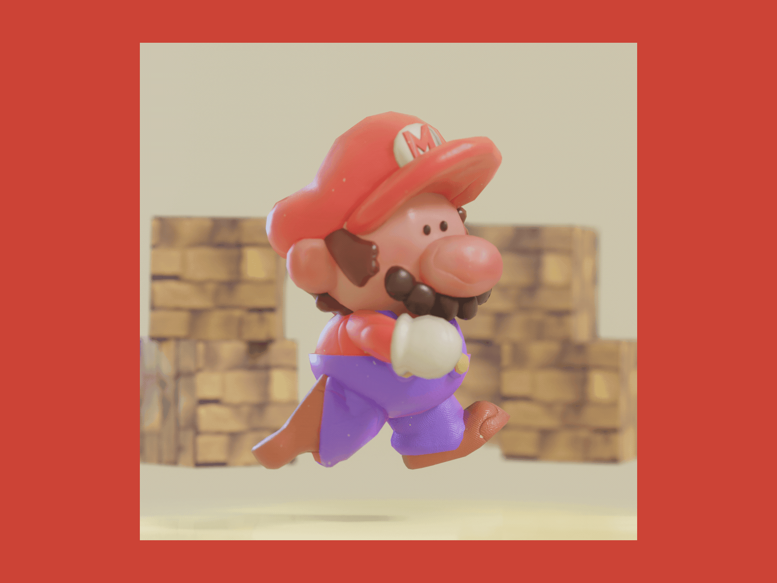 Super Mario Run Cycle 3d animation blender character character design design graphic illustration