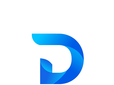 D Letter gradient logo design gradient letter logo illustration logo