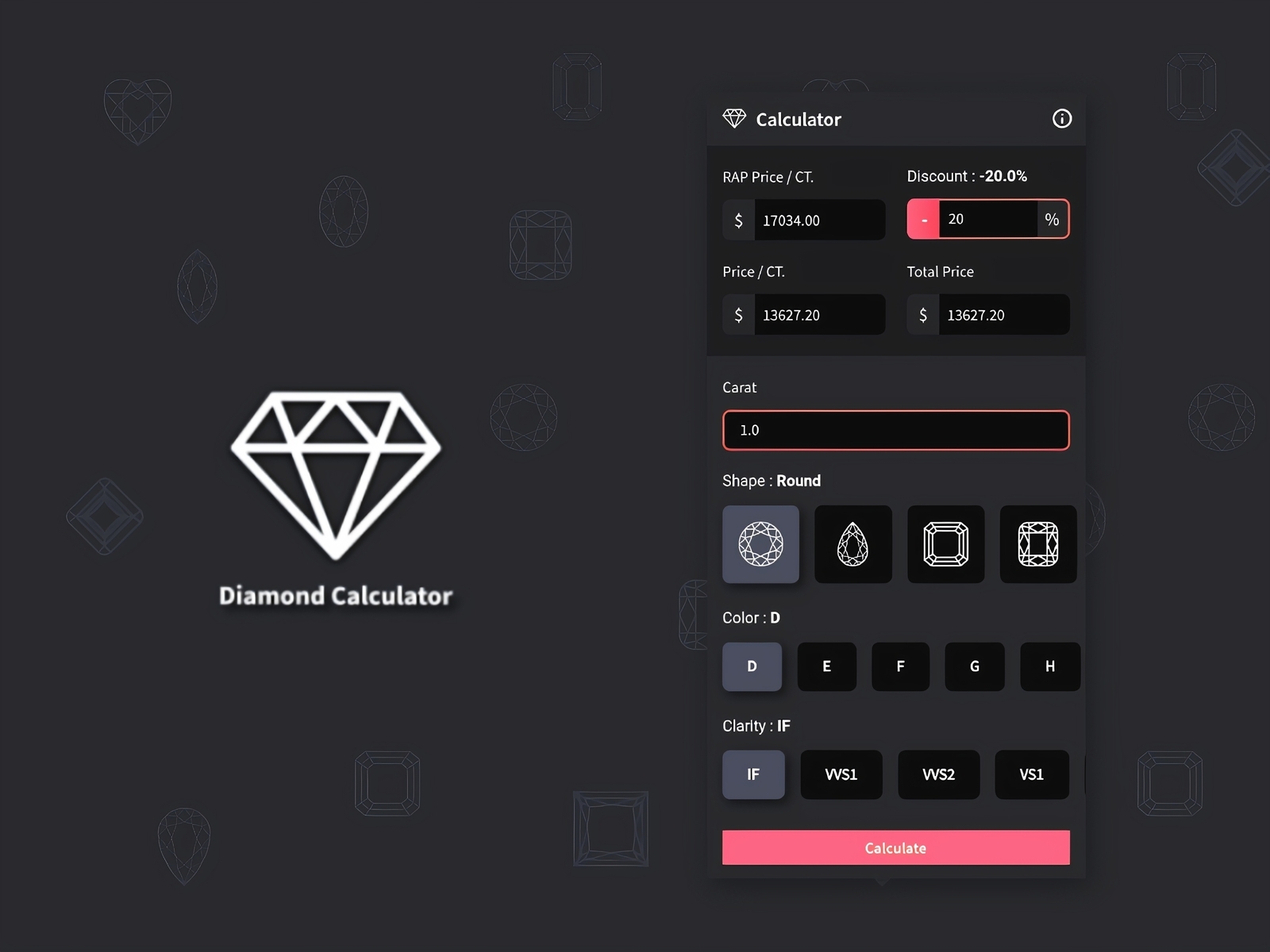 Diamond Price Calculator By Parmesh S On Dribbble