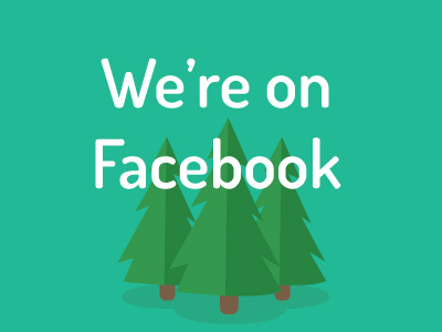 Facebook link button camp facebook flat link nature share social trees ui ux