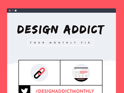 OMG Another Email Newsletter for designers addiction brush brush script css design design addict flat html icons links respsonsive trend