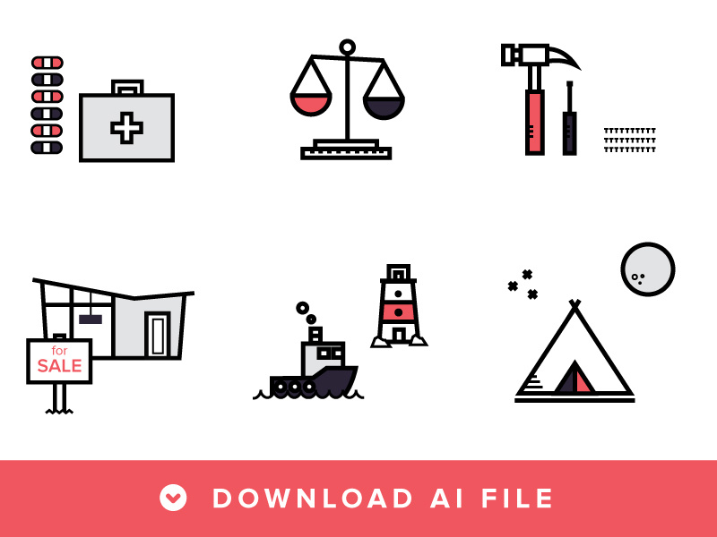 Enjoy these free line icons! icons free vector ai flat portfolio