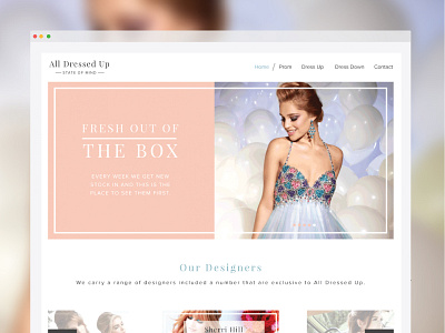 Dress shop web design beauty branding clean feminine icons images minimal shop soft ui ux women