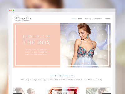 Dress shop web design