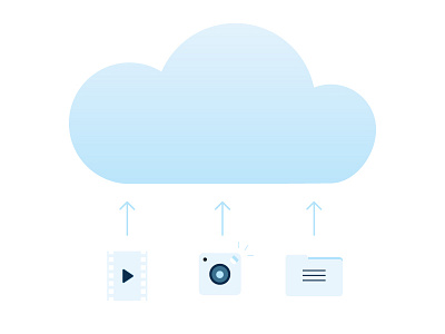 Cloud Storage Iconography cloud files iconography icons layout pictures storage ui vector video