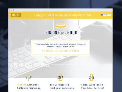 Opinions For Good web design charity clean e commerce interface minimal responsive simple ui ux web design