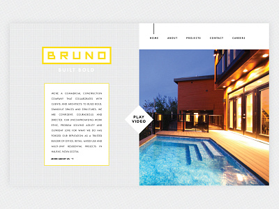 Yet another rejected design :( architect clean construction design grid interior landing minimal page website