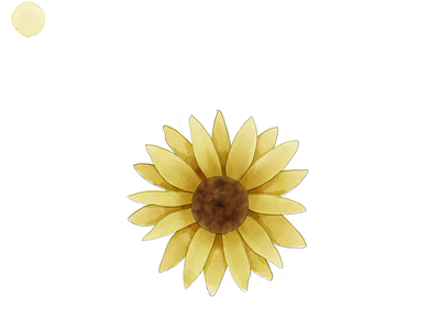 Huevember'22 - 2 / 30 art branding challenge colors design digital draw drawing flower graphic design huevember illustration logo paint storybook sunflower ui watercolor web yellow