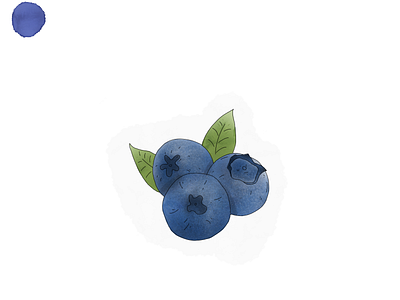 Huevember'22 - 16 / 30 art blueberry bright challenge clean colorful colors cute design draw fruit fruity huevember illustration minimal