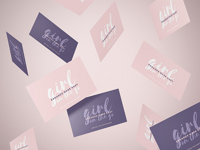 Girl On The Go Business Cards business cards girly