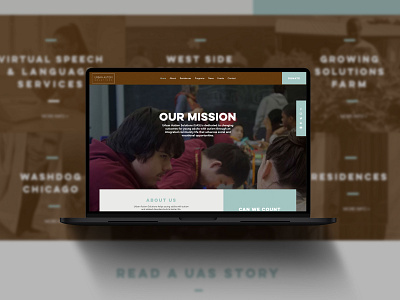 Urban Autism Solutions autism branding design foundation layout ui ux website