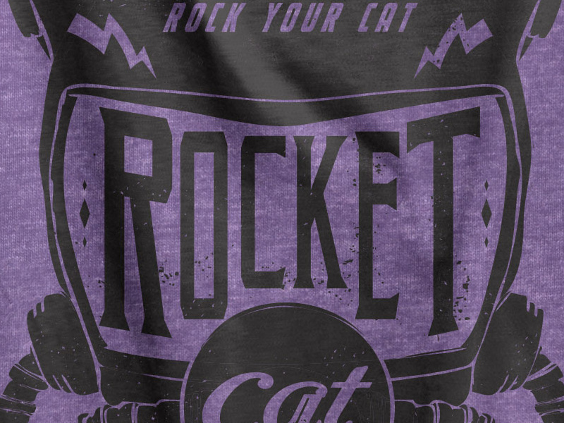 Rocket Cat Shirt design t-shirt