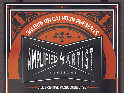 Amplified Artist Sessions Poster music poster texture