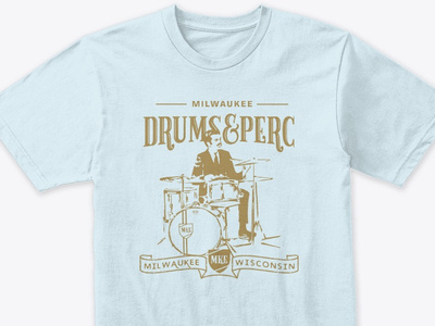 Milwaukee Drums&Perc T-Shirt design illustration vector