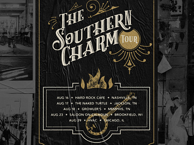 SACRED Southern Charm Tour Poster design illustration poster textures