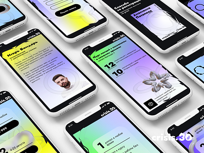 crisis.30 - psychotherapy course identity 3d app branding course design landing logo mobile spline ui ux web