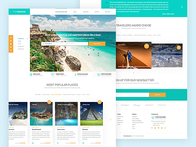 Travel Booking Landing Page booking travel ui