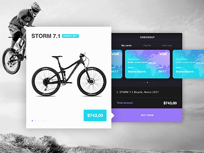 Credit card checkout / Daily UI bicycle bike credit card checkout dailyui ride ui
