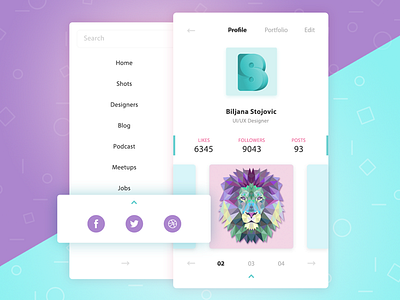 User Profile / Daily UI daily ui ui user profile