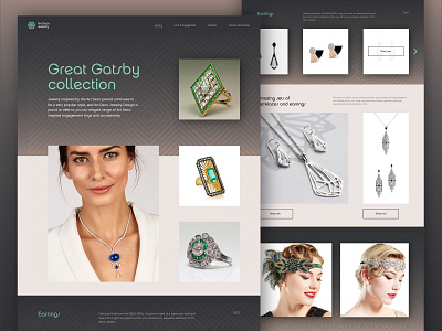 Art deco - UI challenge 02 art deco jewelry luxury uidesign web design
