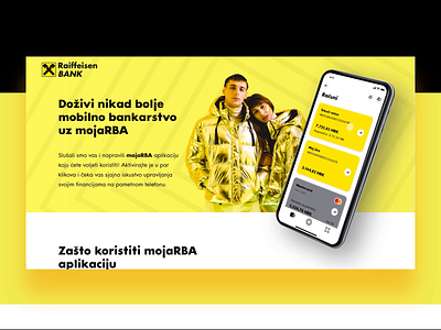 Raiffeisen - RBA MojaApp landing page bank bank app mobile app mobile banking mobile banking app