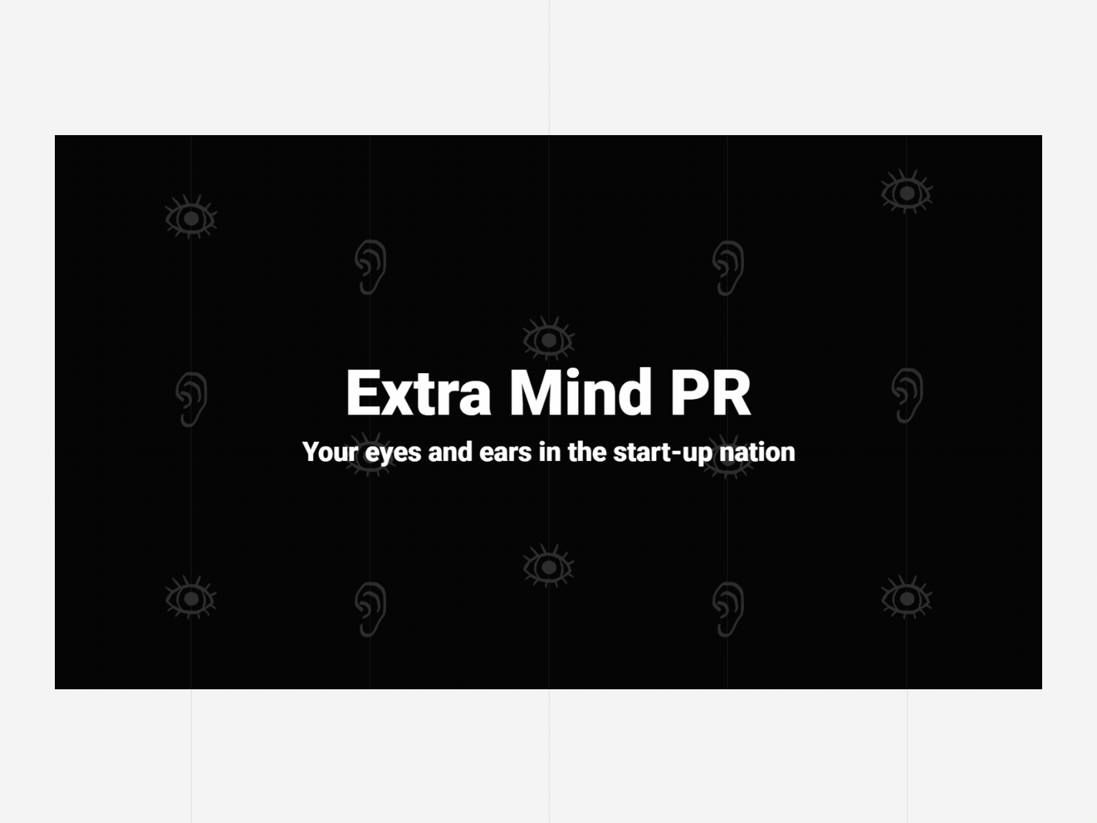 Extra Mind agency branding dark ui eye israel landing preloader startup website