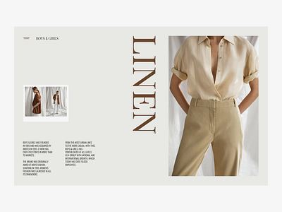 Boys&Girls concept fashion landing page minimal type typography zipl