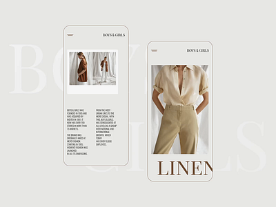 Boys&Girls -Mobile adaptive app clothing concept design fashion mobile product ui web website