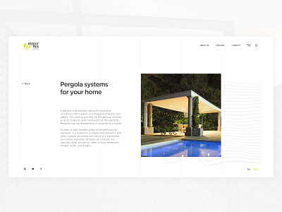 News Page for "Interior Plus" site design inteface interior plus pergola photoshop sun systems ui website