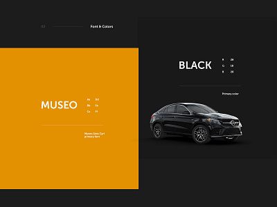 BoysToys - Font & Colors black car color colour concept font miami museo orange photoshop product rental ui ui ux design uidesign website