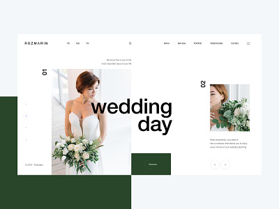 Rozmarin bride concept decor design figma girl green sketch ui web wedding