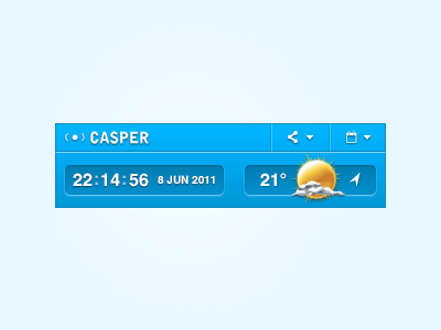 Time display app casper meteo time ui weather