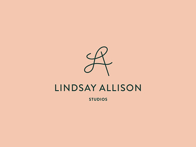 Lindsay Allison Studios — logo brand branding icon logo logo design monogram typography