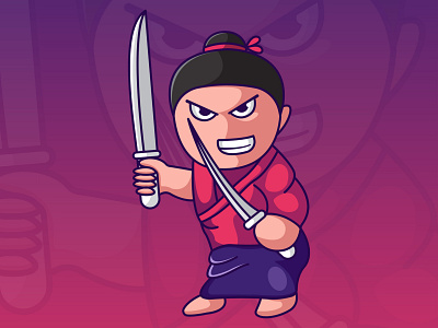 Cute angry kungfu fighter