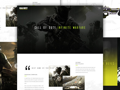 Call of Duty: Infinite Warfare Landing Page call duty of web