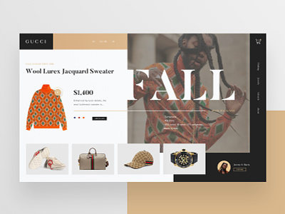 💸 | Gucci Fall Collection 2018 collection design european fall fashion gucci italy mockup new ui web