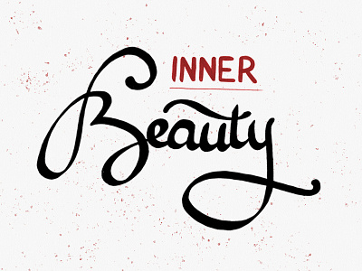 inner beauty beauty illustration lettering oldskool type typography