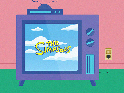 tribute to the simpsons cartoon flat design icon the simpsons tv