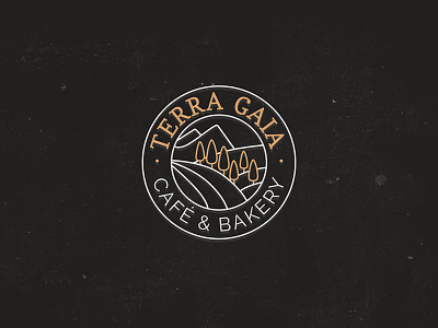 Terra gaia Logo bakery emblem food italian logo nature traditon tuscany